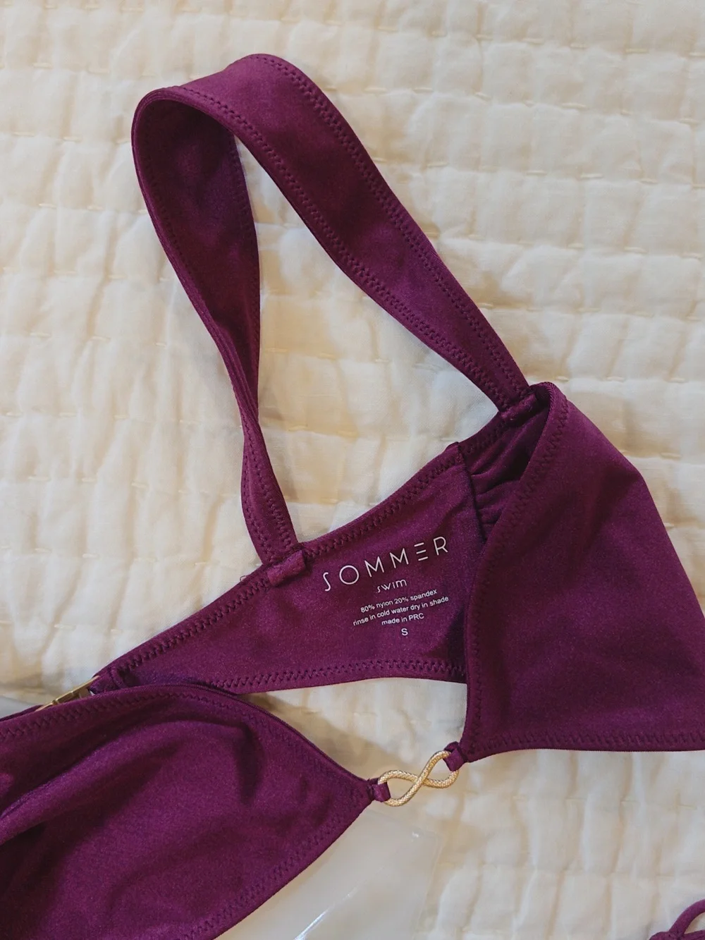 Sommer Swim Purple Balconette Bikini Top and Bottom Set - Picture 3 of 4